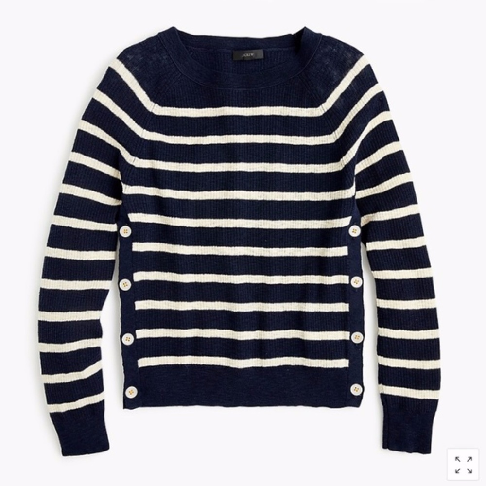 J.CREW Women's Striped Crewneck Sweater size XXS